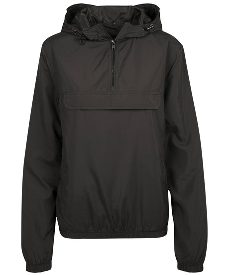 Womens Pull Over Wind Jacket - Black