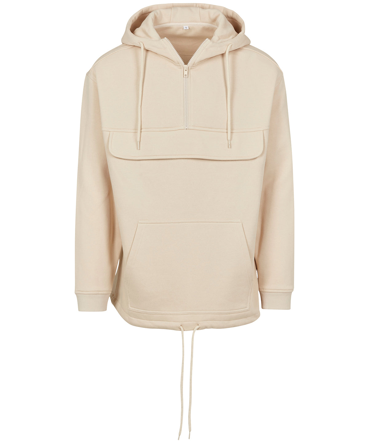 Chest Pocket Pullover Hoodie - Sand