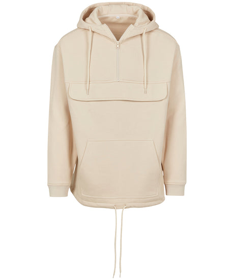 Chest Pocket Pullover Hoodie - Sand