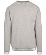 Stylish College Sweatshirt - Heather Grey/White