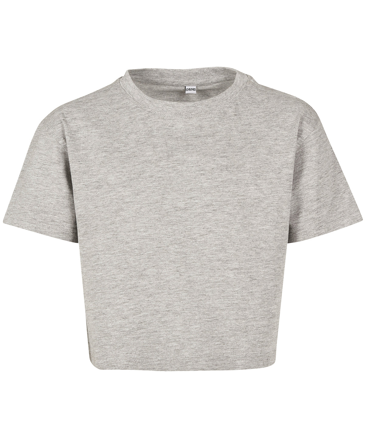 Girls Classic Cropped Tee - Heather Grey