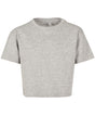 Girls Classic Cropped Tee - Heather Grey