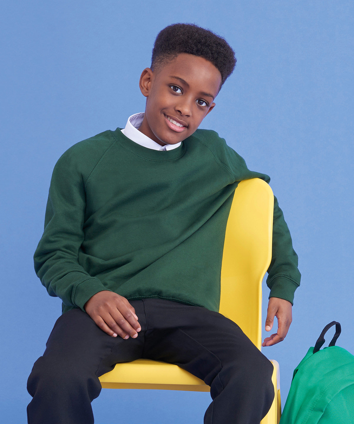 Kids Raglan Sweatshirt - Academy Emerald