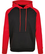 Basic Contrast Hoodie - Black/Red