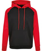 Basic Contrast Hoodie - Black/Red