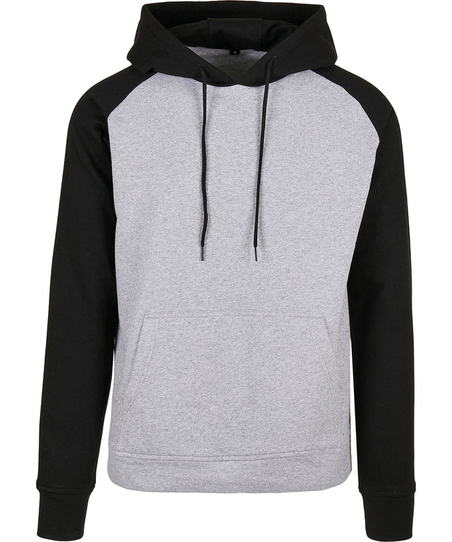 Basic Contrast Hoodie - Heather Grey/Black