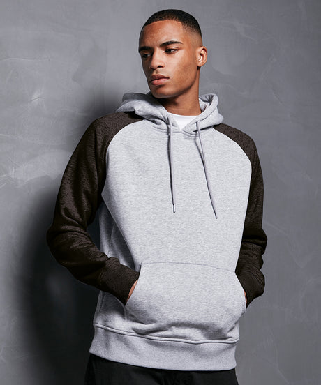 Basic Contrast Hoodie - Heather Grey/Black