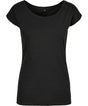 Womens Off the Shoulder Tee - Black