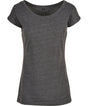 Womens Off the Shoulder Tee - Charcoal