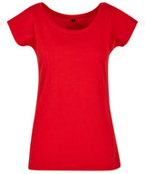 Womens Off the Shoulder Tee - City Red