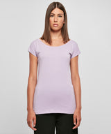 Womens Off the Shoulder Tee - Pink