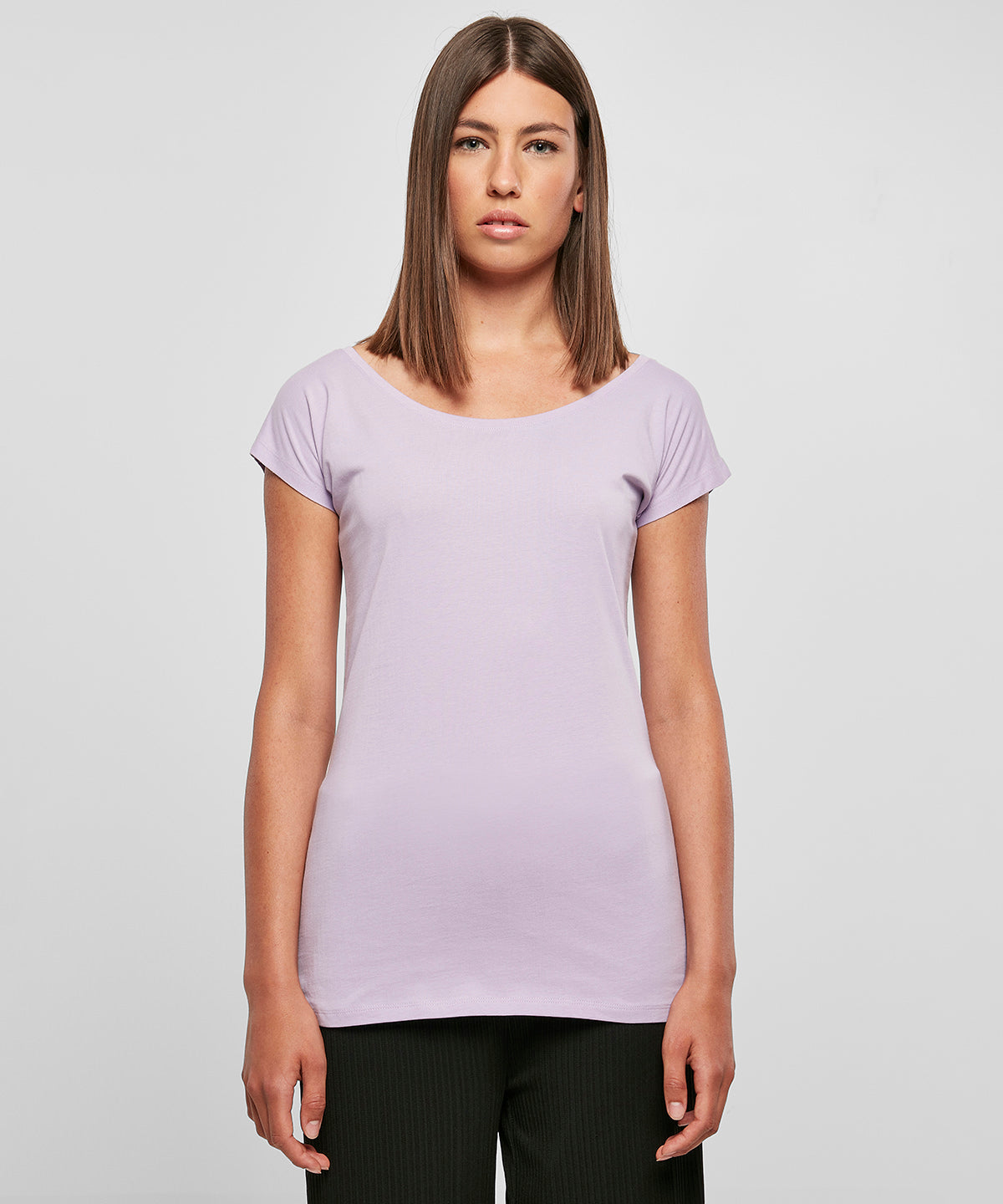 Womens Off the Shoulder Tee - Cherry