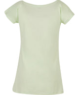 Womens Off the Shoulder Tee - Light Mint