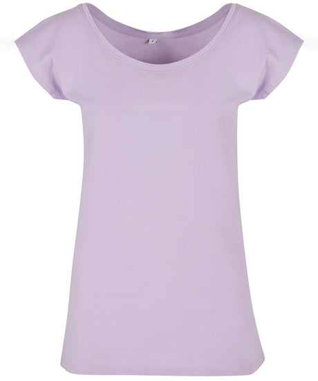 Womens Off the Shoulder Tee - Lilac