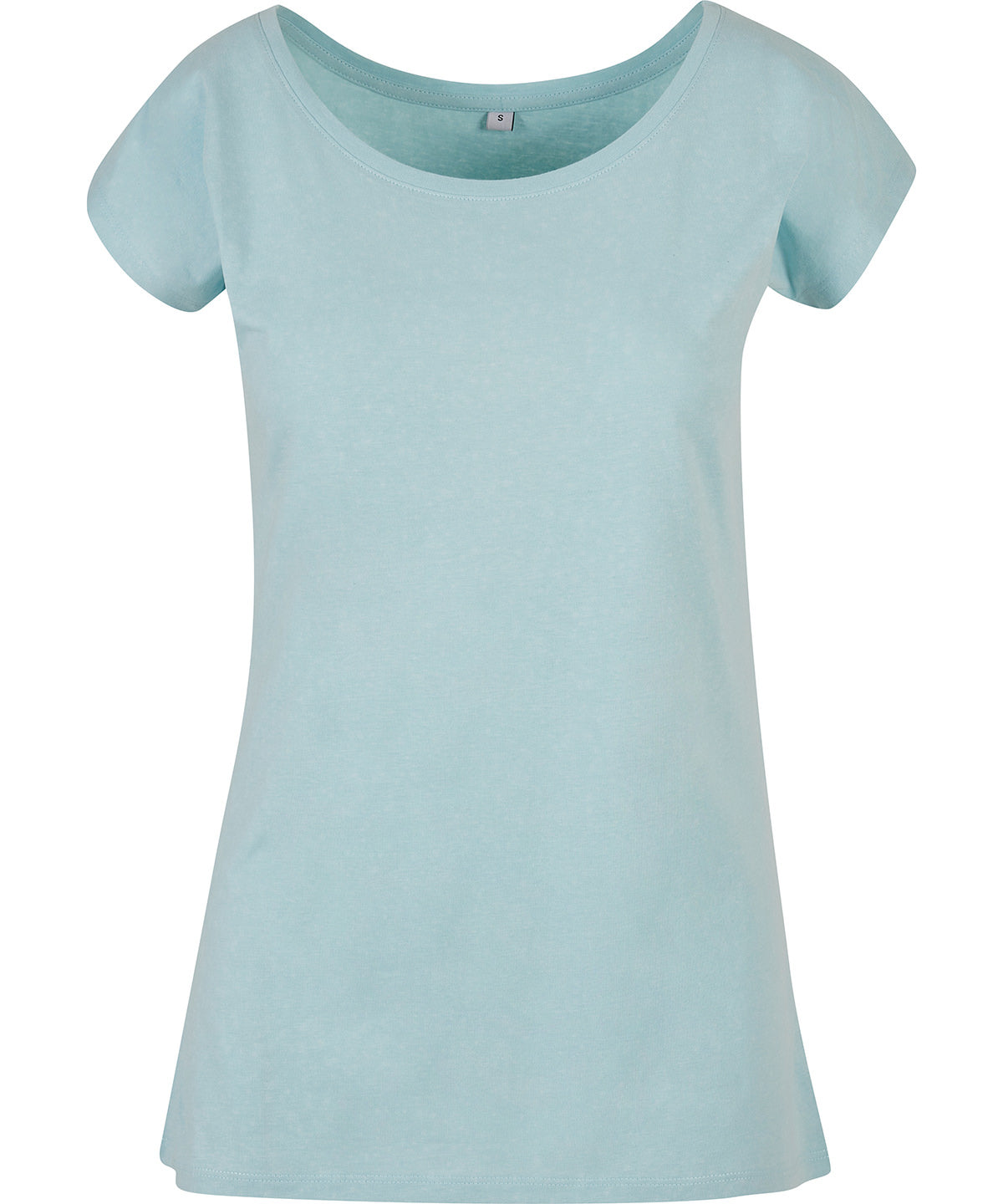 Womens Off the Shoulder Tee - Ocean Blue