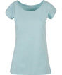 Womens Off the Shoulder Tee - Ocean Blue