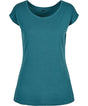 Womens Off the Shoulder Tee - Teal