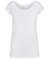 Womens Off the Shoulder Tee - White