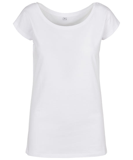 Womens Off the Shoulder Tee - White