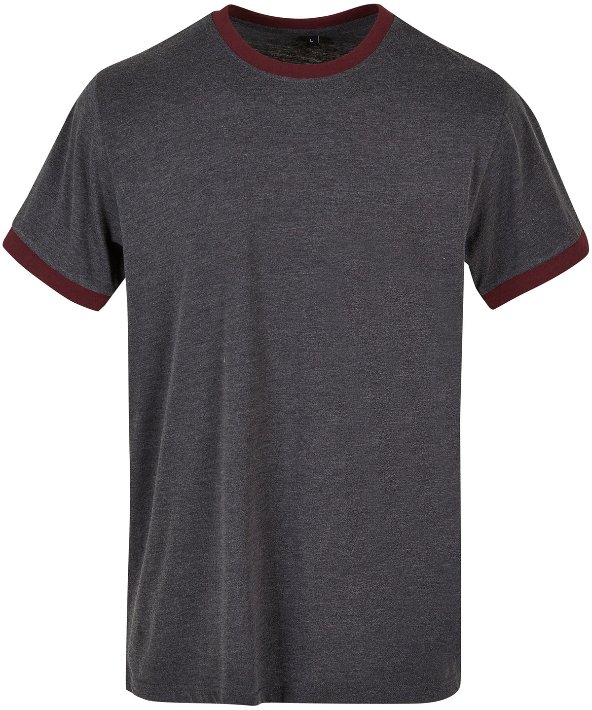 Casual Sports Tee - Charcoal/Cherry