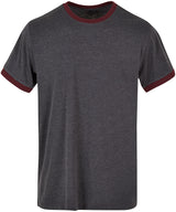 Casual Sports Tee - Charcoal/Cherry