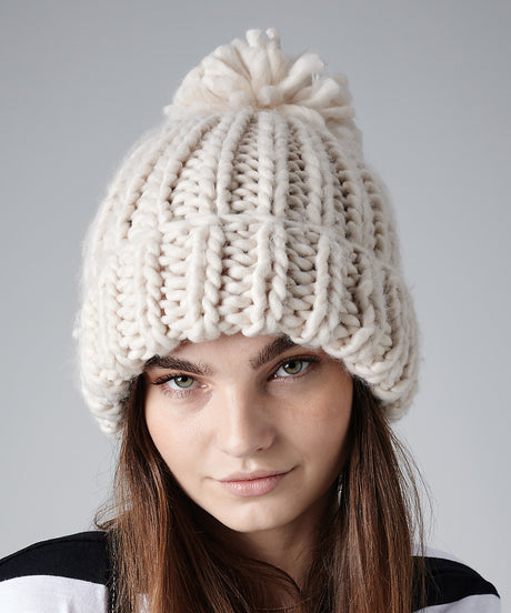 Cozy Oversized Knit Beanie - Dusky Pink