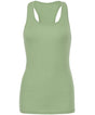 Sheer mini rib racerback tank top