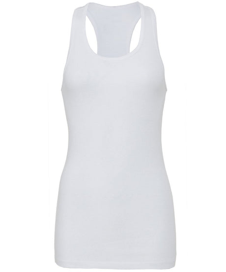 Sheer mini rib racerback tank top