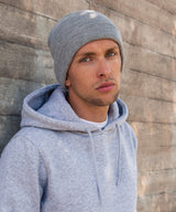 Heavy Fold Over Beanie  - Heather Grey