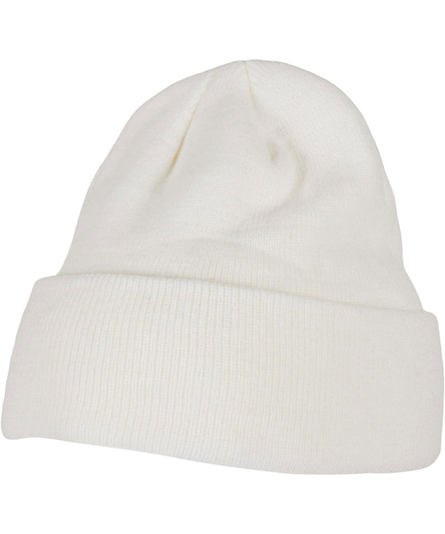 Heavy Fold Over Beanie  - White