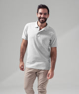 Long Cut Polo Shirt  - White