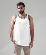 Classic Jersy Style Tank Top - Black/White