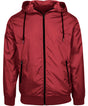 Leightweight Hooded Wind Jacket - Burgundy/Black