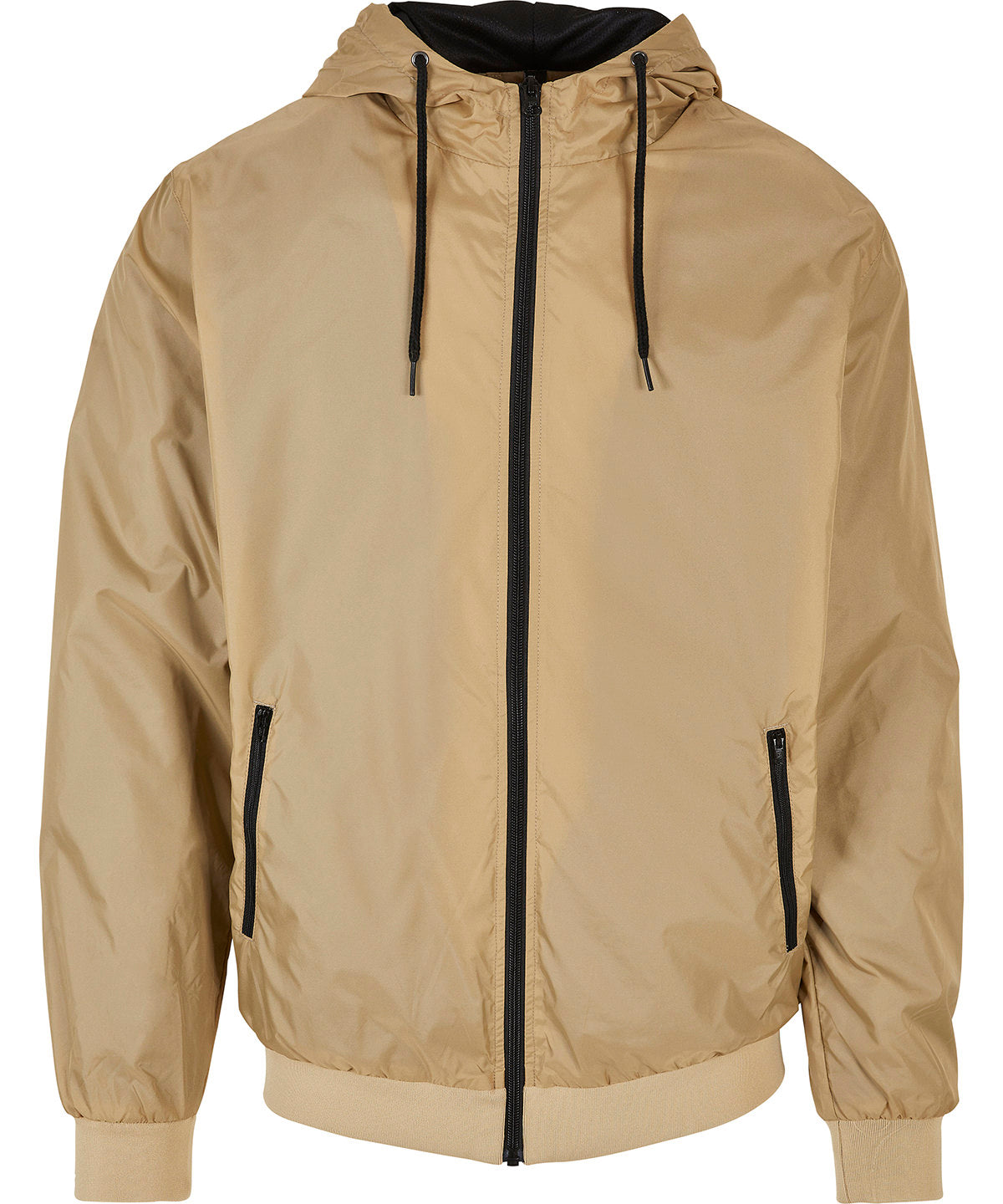 Leightweight Hooded Wind Jacket - Union Beige/Black