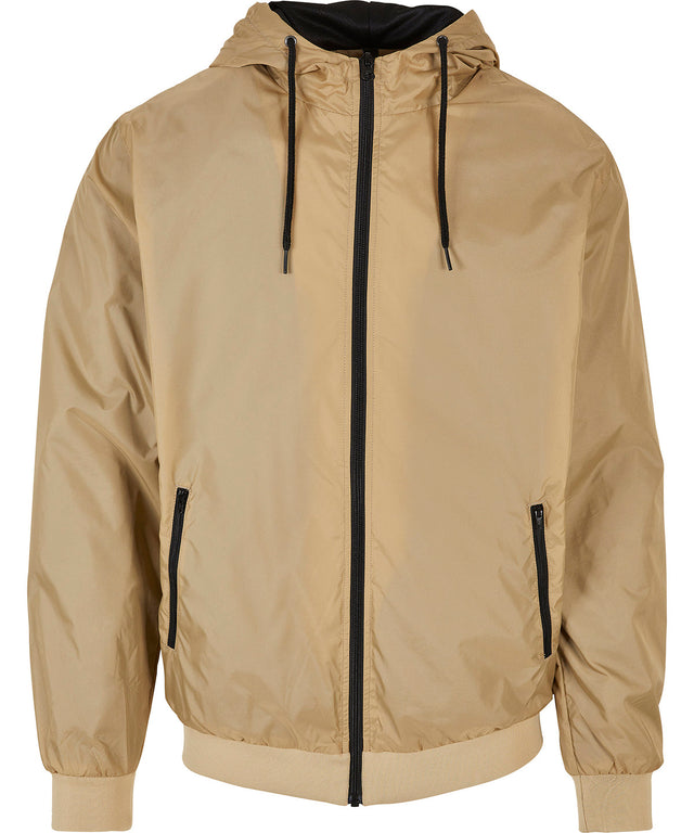 Leightweight Hooded Wind Jacket - Union Beige/Black