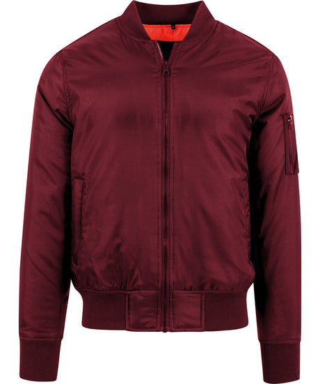 Classic Bomber Jakcet  - Burgundy