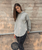 Womens Oversized Rounded Hoodie - Charcoal