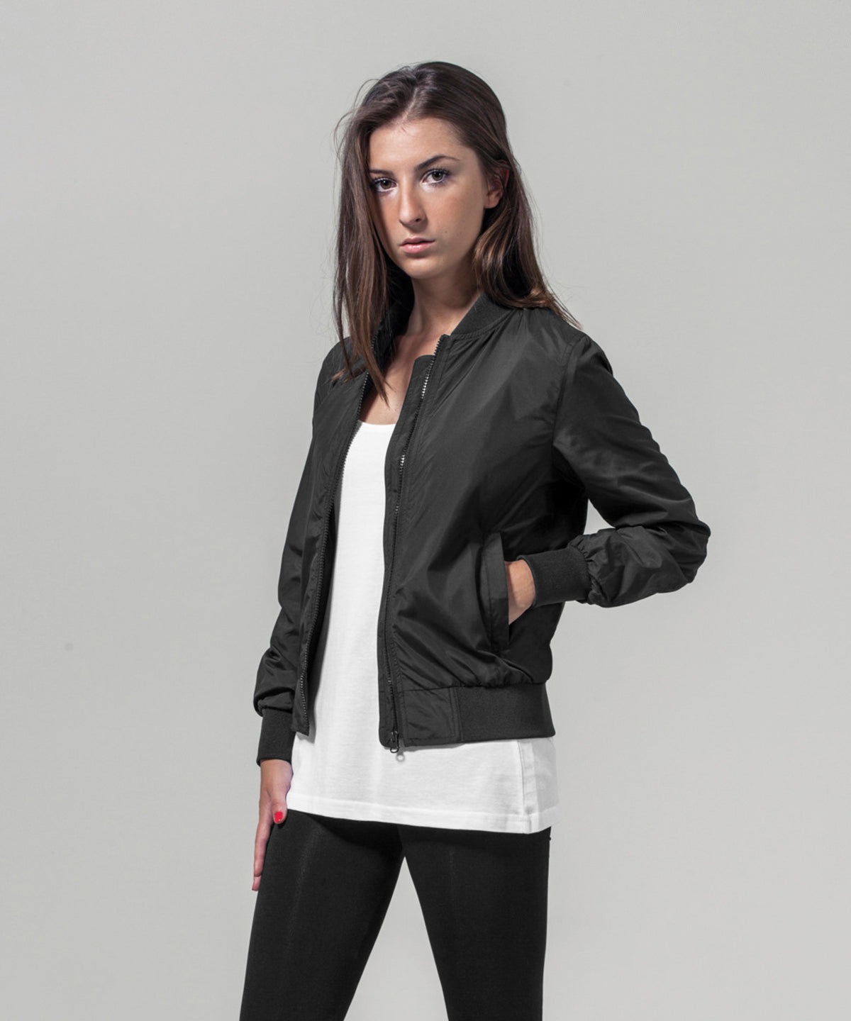 Womens Bomber Jacket - Black