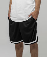 Stylish Two-Tone Shorts - Black/Black/White