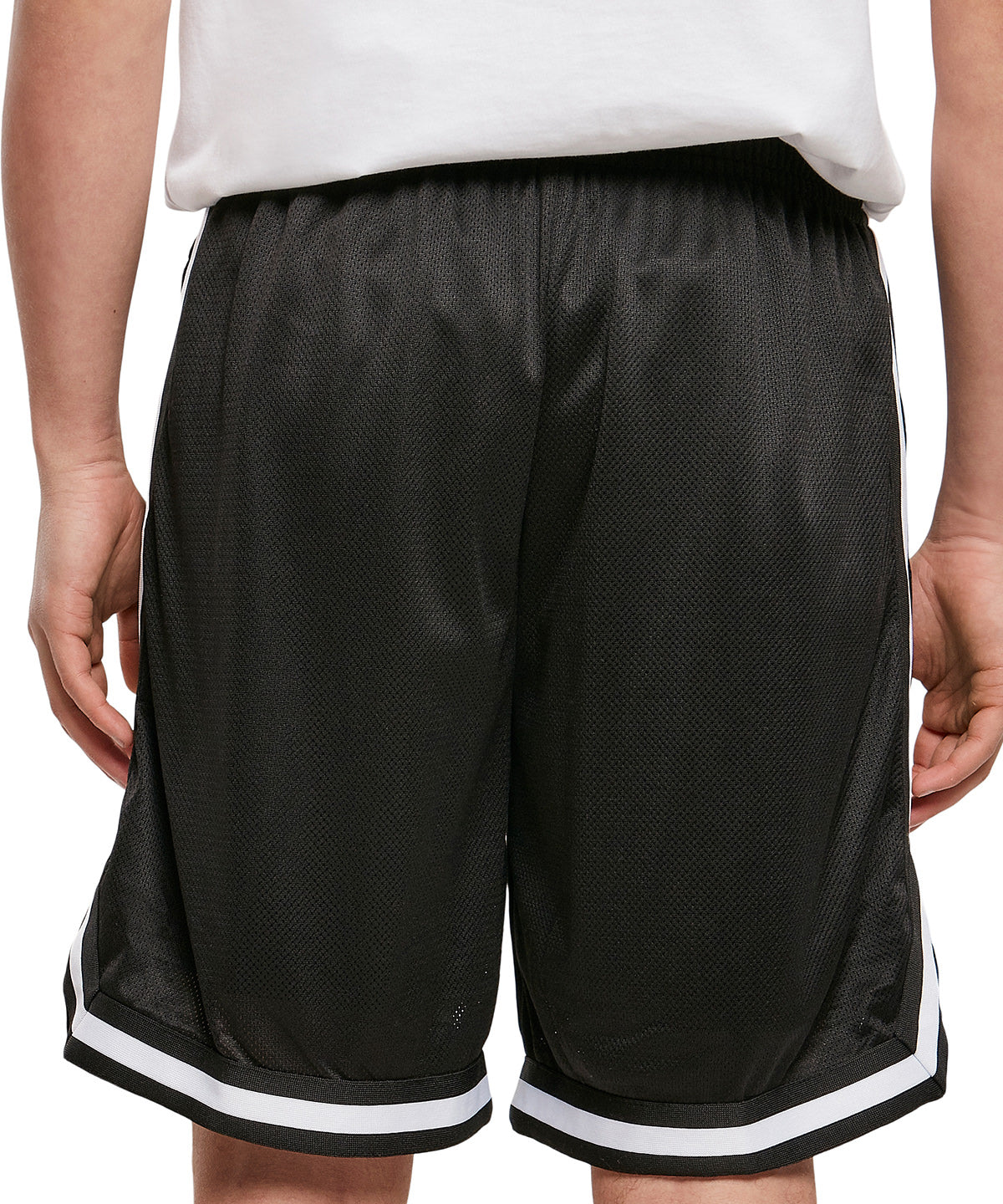 Stylish Two-Tone Shorts - Black/Black/White