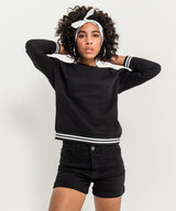 College Sweatshirt for Women - Black/White