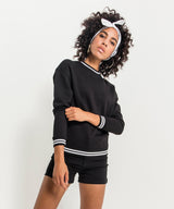 College Sweatshirt for Women - Black/White