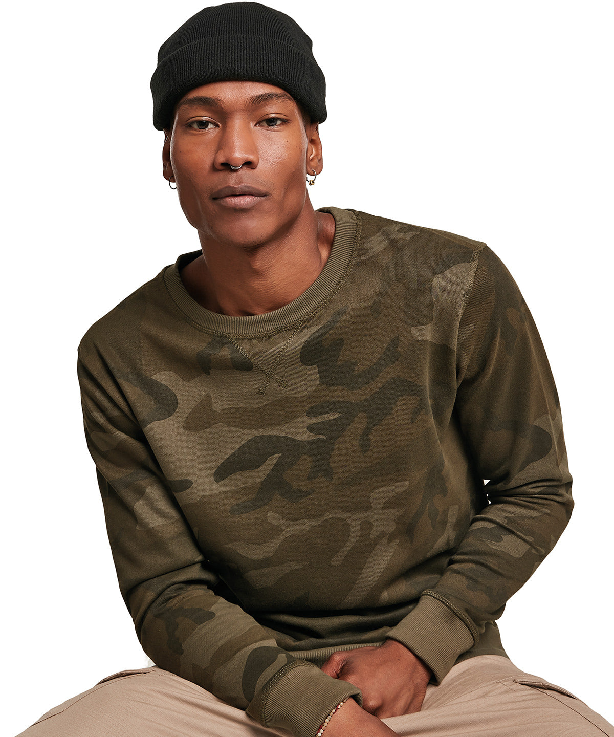 Camouflage Sweater - Olive Camo