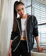 Women's Lightweight Windbreaker - Black/Black