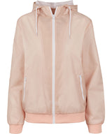 Women's Lightweight Windbreaker - Light Pink/White