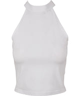 Womens stretch Turtleneck Top - White