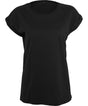 Womens Organic Off the Shoulder Tee - Black