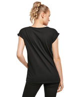 Womens Organic Off the Shoulder Tee - Black