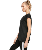 Womens Organic Off the Shoulder Tee - Black