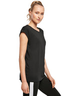 Womens Organic Off the Shoulder Tee - Black